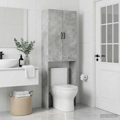 Toilet Cabinet HOORN 66 x 25.5 x 190 cm Concrete grey