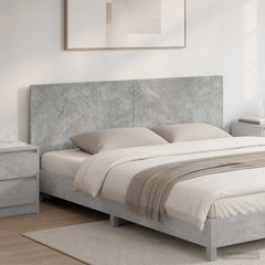 Wall-Mounted Headboard HOORN Engineered Wood Width 180 cm Concrete grey