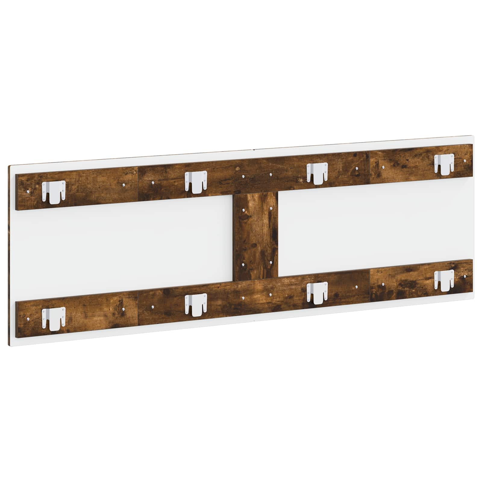 vidaXL Wall-Mounted Headboard HOORN Smoked Oak Engineered Wood 5