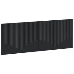 vidaXL Wall-Mounted Headboard HOORN Black Engineered Wood 2