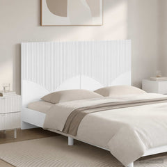 Wall-Mounted Headboard HOORN Engineered Wood Width 120 cm White