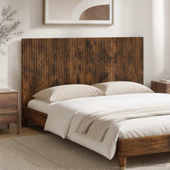 Wall-Mounted Headboard HOORN Engineered Wood Width 120 cm Smoked oak