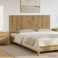 Wall-Mounted Headboard HOORN Engineered Wood Width 120 cm Artisan oak