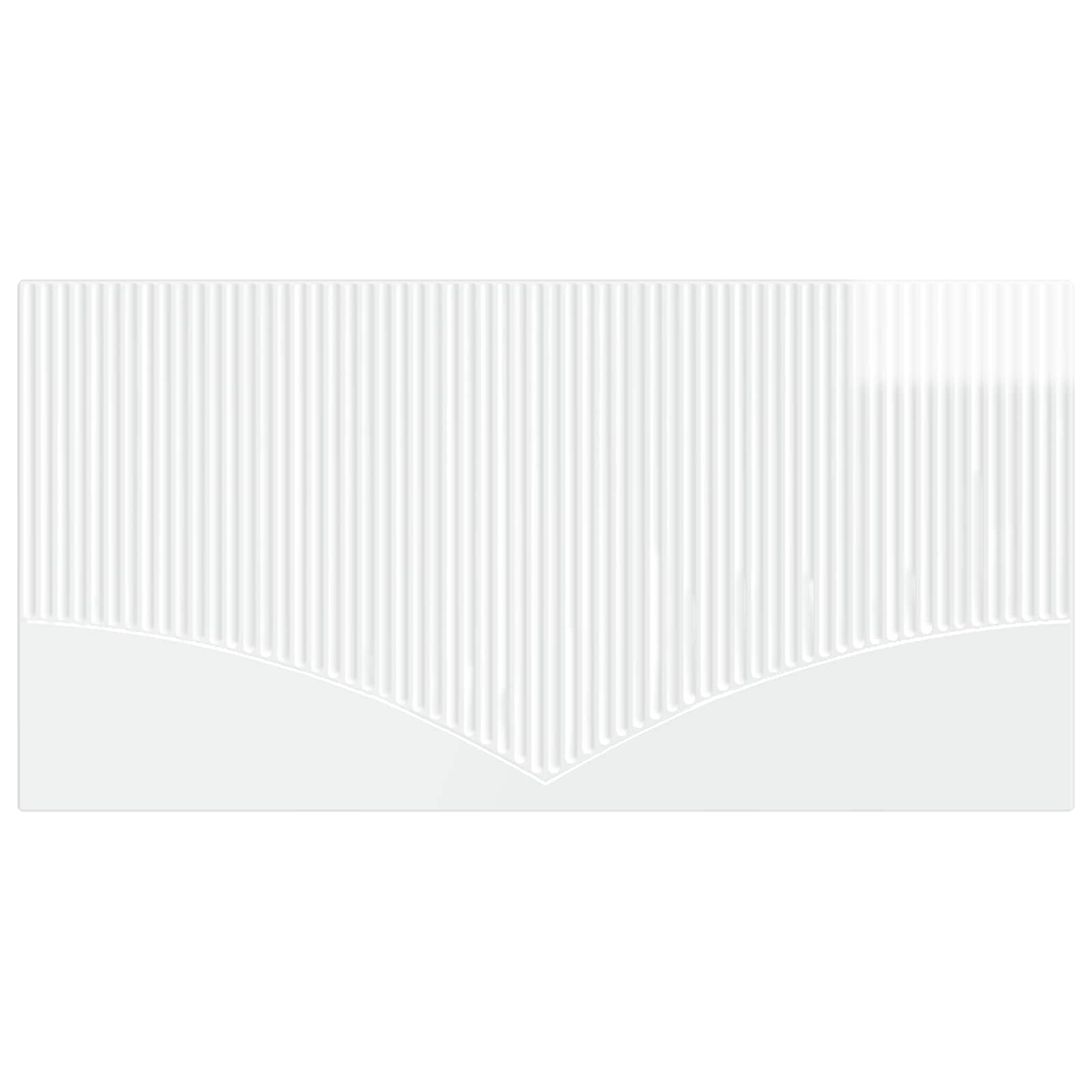 vidaXL Wall-Mounted Headboard HOORN High Gloss White Engineered Wood 3