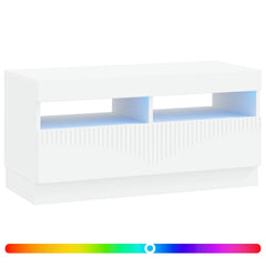 vidaXL LED TV Cabinet White Engineered Wood 3