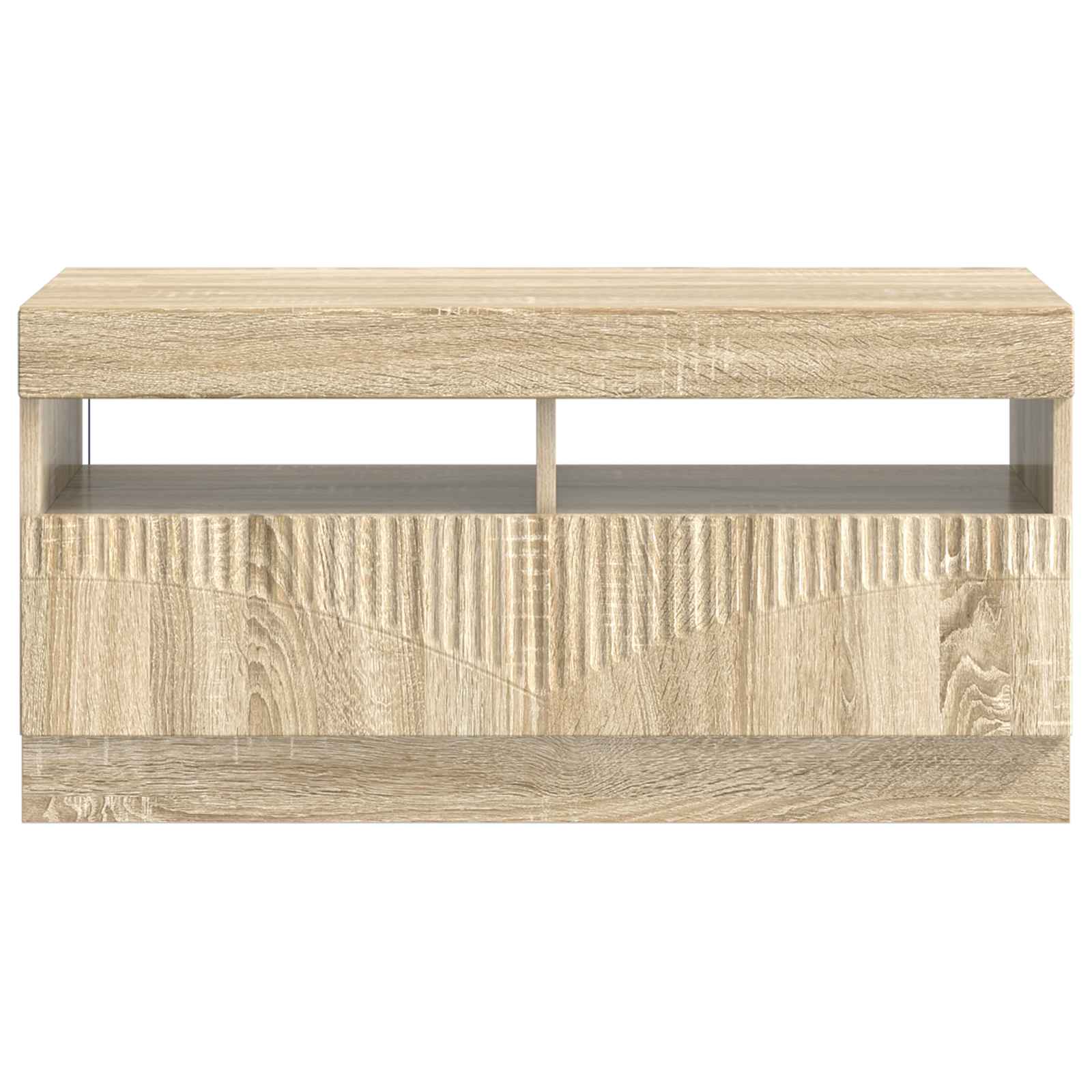 vidaXL LED TV Cabinet Sonoma Oak Engineered Wood 6