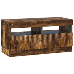 vidaXL LED TV Cabinet Smoked Oak Engineered Wood 2