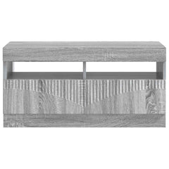 vidaXL LED TV Cabinet Grey Sonoma Engineered Wood 6