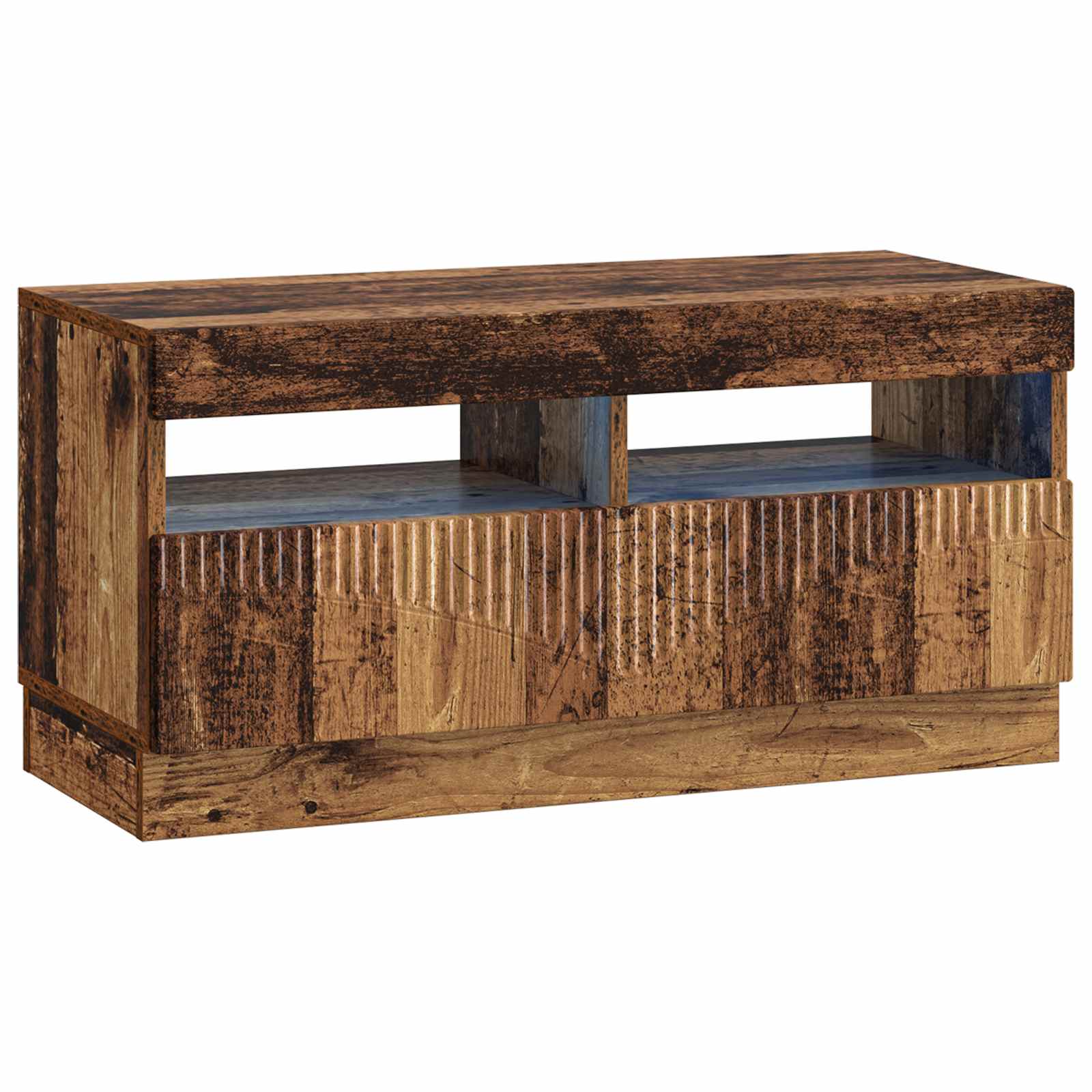 vidaXL LED TV Cabinet Old Wood Engineered Wood 2
