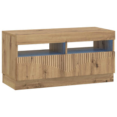 vidaXL LED TV Cabinet Artisan Oak Engineered Wood 2
