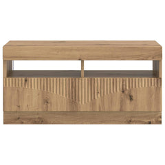 vidaXL LED TV Cabinet Artisan Oak Engineered Wood 6