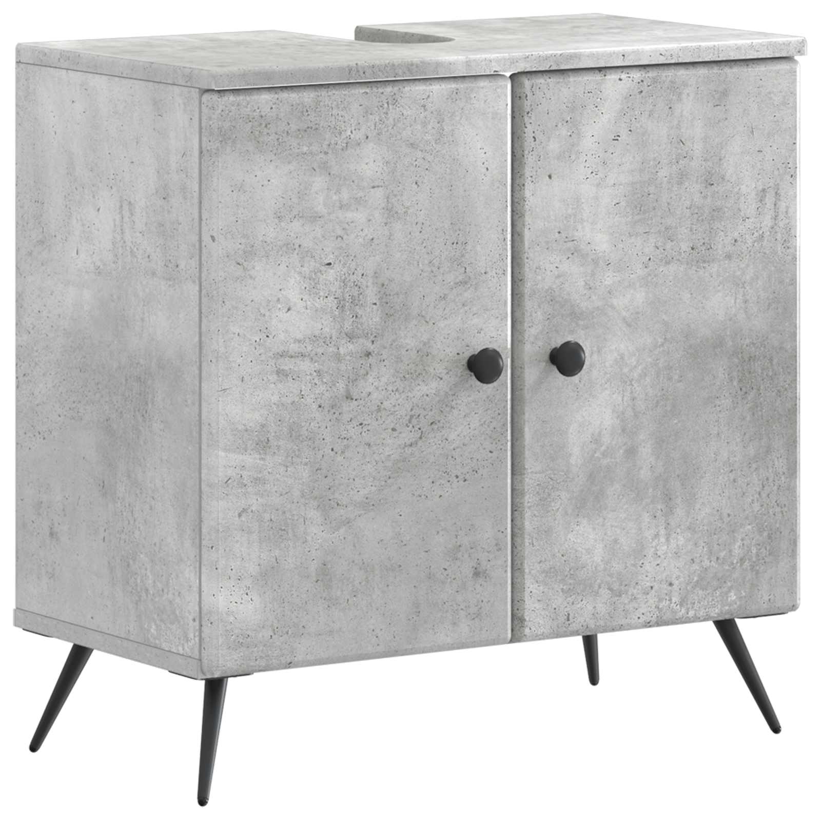 vidaXL Bathroom Sink Cabinet BREDA Concrete Grey 59.5 x 31.5x 59 cm 2