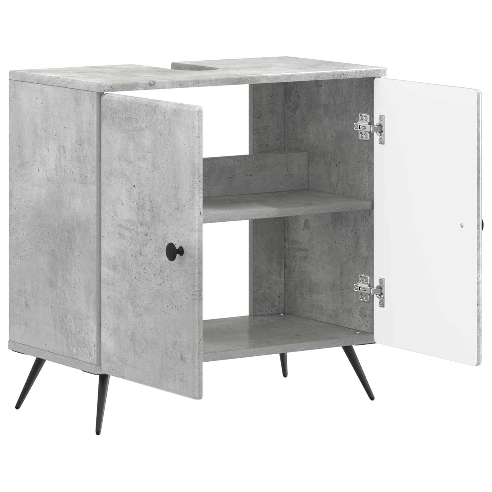vidaXL Bathroom Sink Cabinet BREDA Concrete Grey 59.5 x 31.5x 59 cm 3