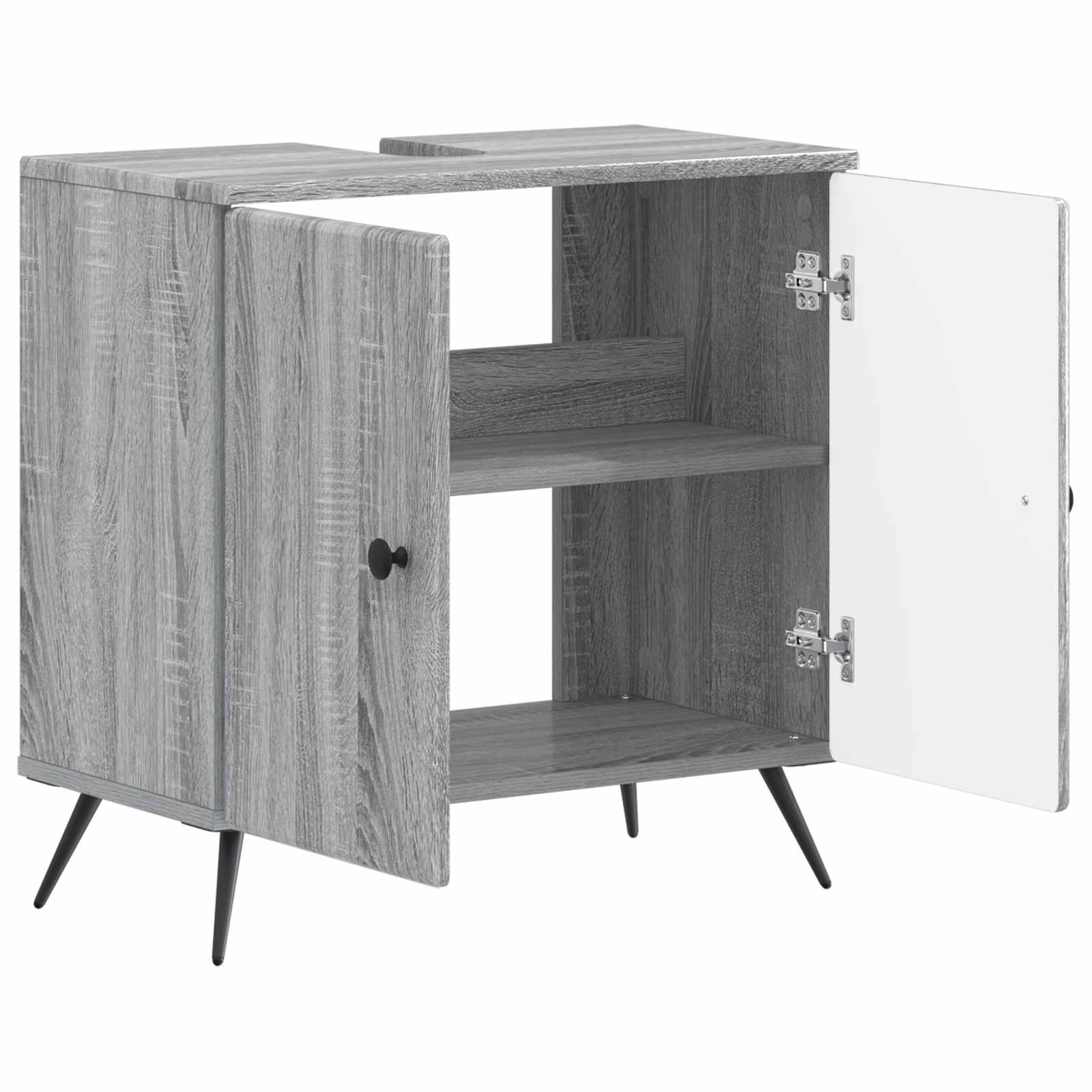 vidaXL Bathroom Sink Cabinet BREDA Grey Sonoma 59.5 x 31.5x 59 cm 3