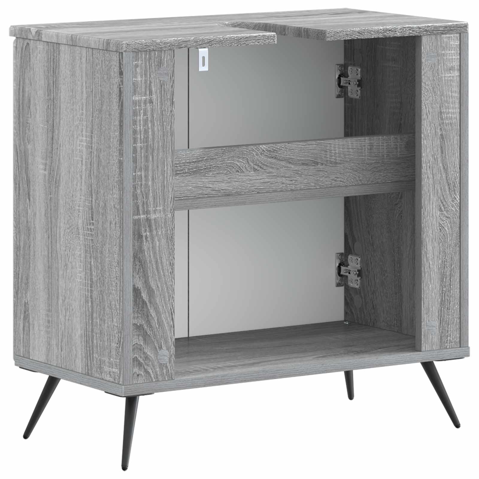 vidaXL Bathroom Sink Cabinet BREDA Grey Sonoma 59.5 x 31.5x 59 cm 6