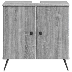 vidaXL Bathroom Sink Cabinet BREDA Grey Sonoma 59.5 x 31.5x 59 cm 4