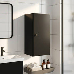 vidaXL Bathroom Wall Cabinet BREDA Black 30 x 31 x 59 cm 1