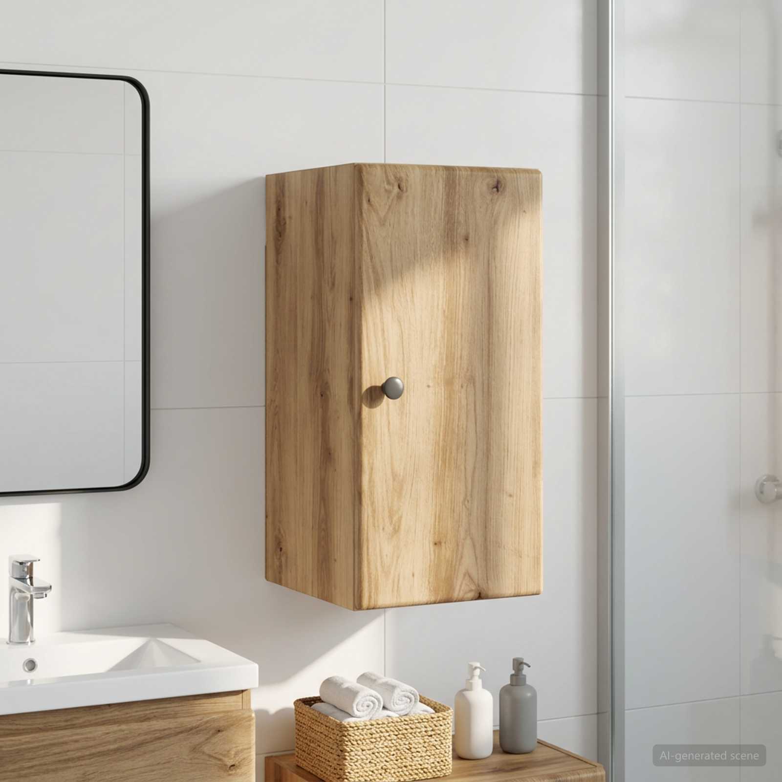 vidaXL Bathroom Wall Cabinet BREDA Artisan Oak 30 x 31 x 59 cm 1