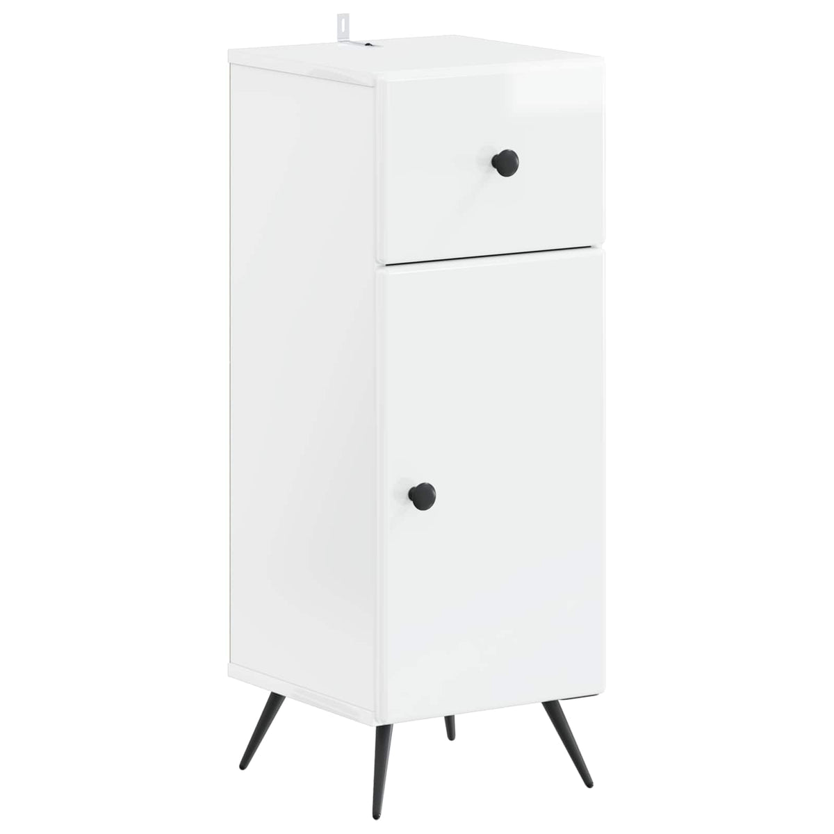 Bathroom Storage Cainet BREDA 30 x 31 x 80 cm High gloss white