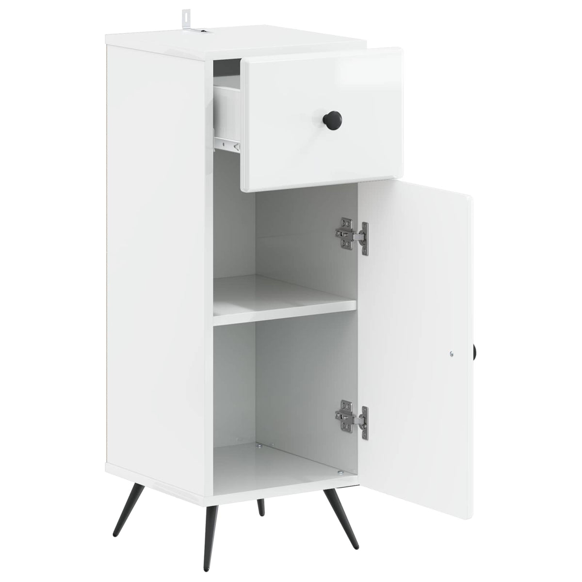 Bathroom Storage Cainet BREDA 30 x 31 x 80 cm High gloss white