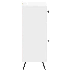 vidaXL Bathroom Storage Cainet BREDA High Gloss White 30 x 31 x 80 cm 5