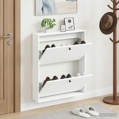 vidaXL Wall-Mounted Shoe Cabinet BREDA 71 x 17 x 86 cm Engineered Wood 1