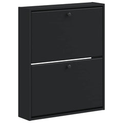 vidaXL Wall-Mounted Shoe Cabinet BREDA 71 x 17 x 86 cm Engineered Wood 2