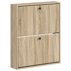 vidaXL Wall-Mounted Shoe Cabinet BREDA 71 x 17 x 86 cm Engineered Wood 2