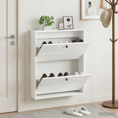 vidaXL Wall-Mounted Shoe Cabinet BREDA 71 x 17 x 86 cm Engineered Wood 1