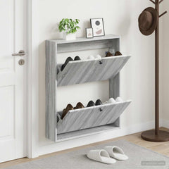 vidaXL Wall-Mounted Shoe Cabinet BREDA 71 x 17 x 86 cm Engineered Wood 1