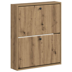 vidaXL Wall-Mounted Shoe Cabinet BREDA 71 x 17 x 86 cm Engineered Wood 2