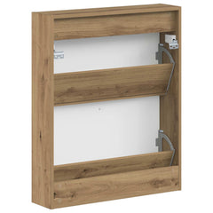 vidaXL Wall-Mounted Shoe Cabinet BREDA 71 x 17 x 86 cm Engineered Wood 6