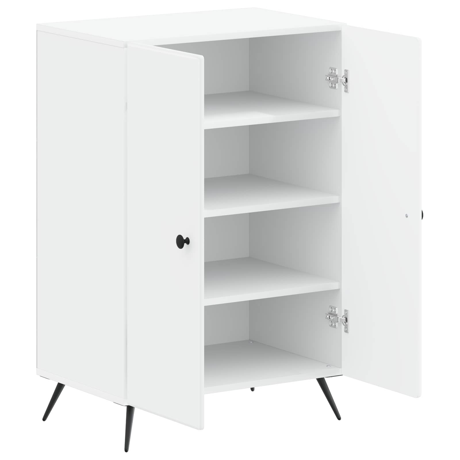 vidaXL Shoe Cabinet BREDA 59.5 x 39.5 x 90 cm Engineered Wood White 3