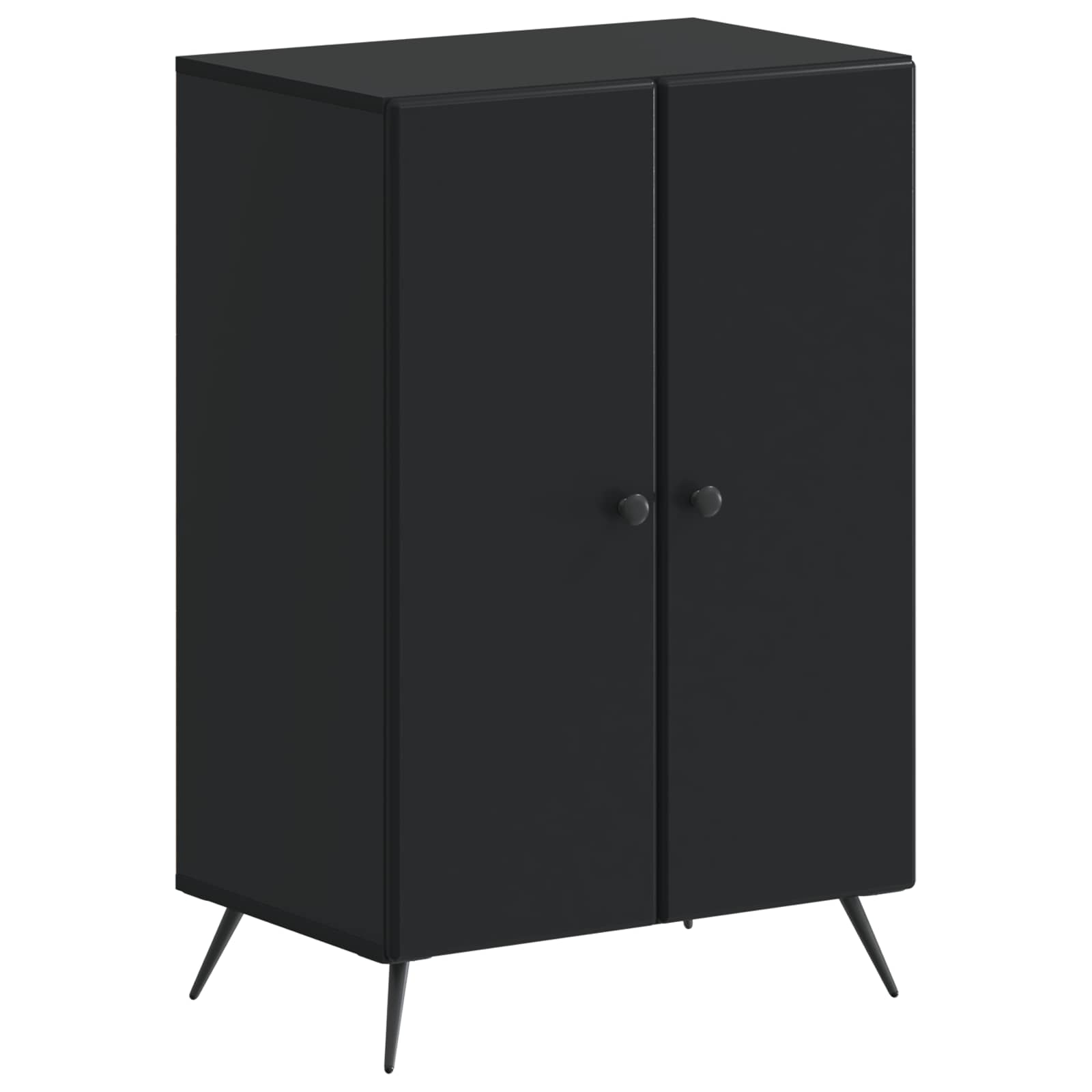 vidaXL Shoe Cabinet BREDA 59.5 x 39.5 x 90 cm Engineered Wood Black 2