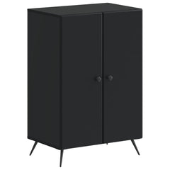 vidaXL Shoe Cabinet BREDA 59.5 x 39.5 x 90 cm Engineered Wood Black 2
