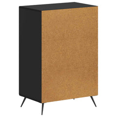 vidaXL Shoe Cabinet BREDA 59.5 x 39.5 x 90 cm Engineered Wood Black 6