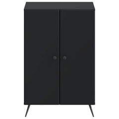 vidaXL Shoe Cabinet BREDA 59.5 x 39.5 x 90 cm Engineered Wood Black 4