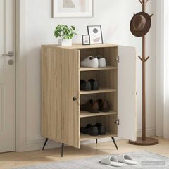 vidaXL Shoe Cabinet BREDA 59.5 x 39.5 x 90 cm Engineered Wood 1