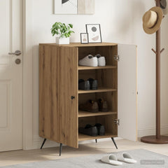vidaXL Shoe Cabinet BREDA 59.5 x 39.5 x 90 cm Engineered Wood 1