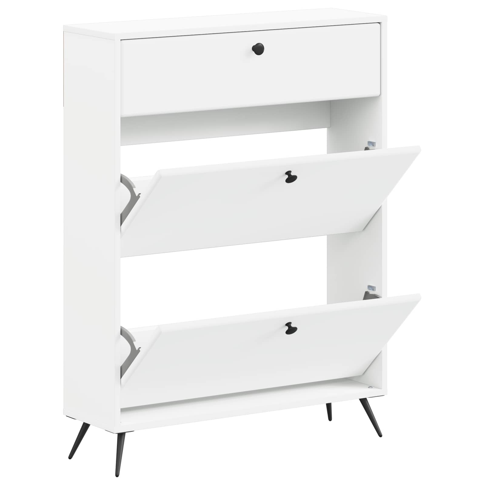 vidaXL Shoe Cabinet BREDA 78 x 24 x 103 cm Engineered Wood White 3