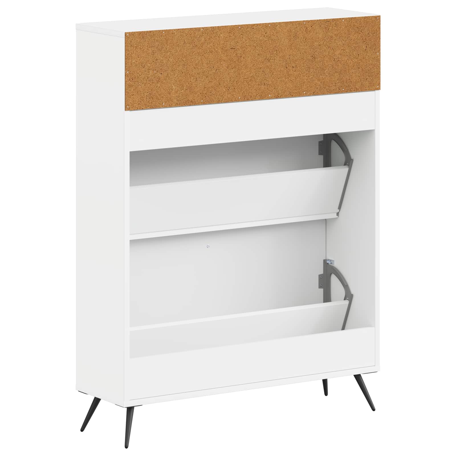vidaXL Shoe Cabinet BREDA 78 x 24 x 103 cm Engineered Wood White 6