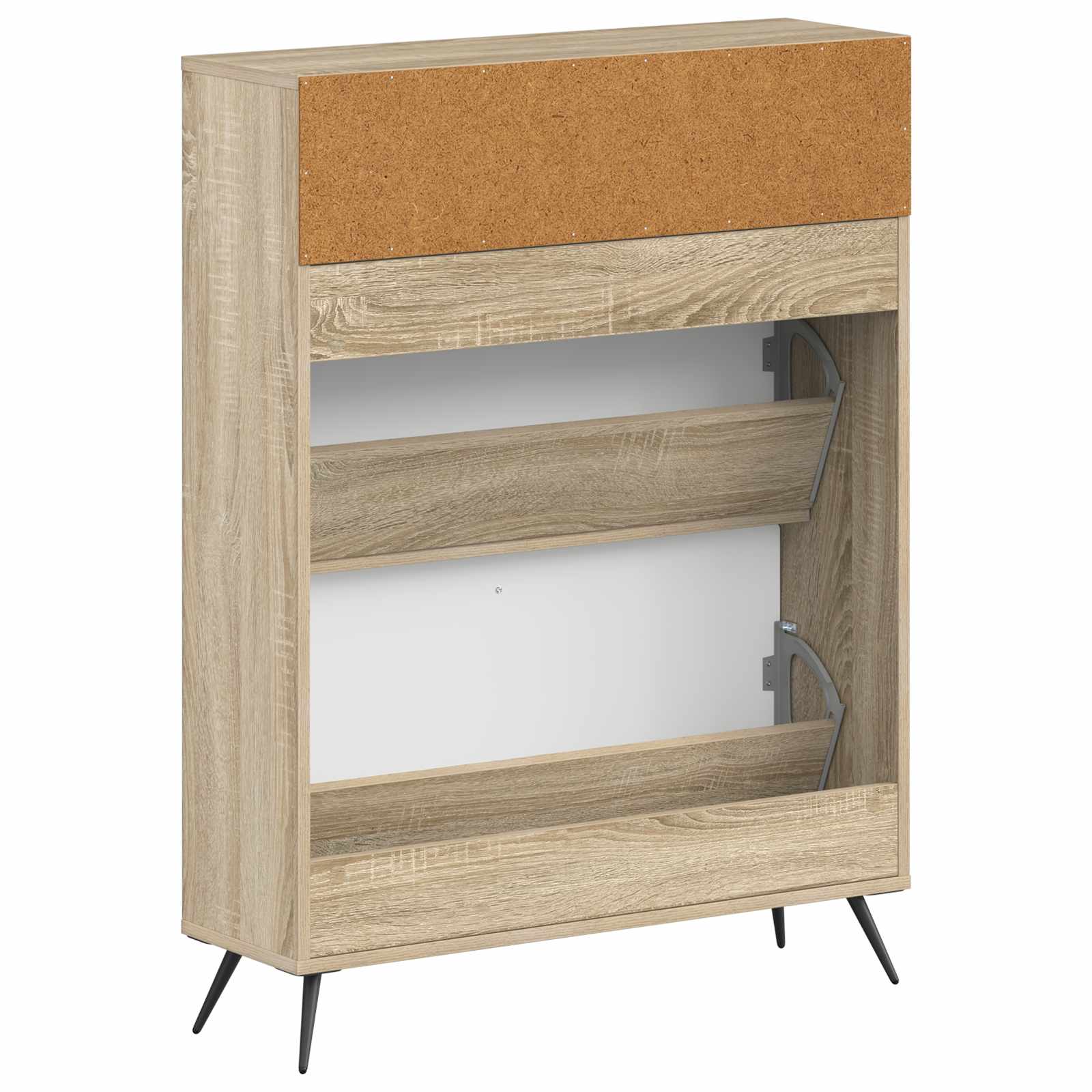vidaXL Shoe Cabinet BREDA 78 x 24 x 103 cm Engineered Wood Sonoma Oak 6