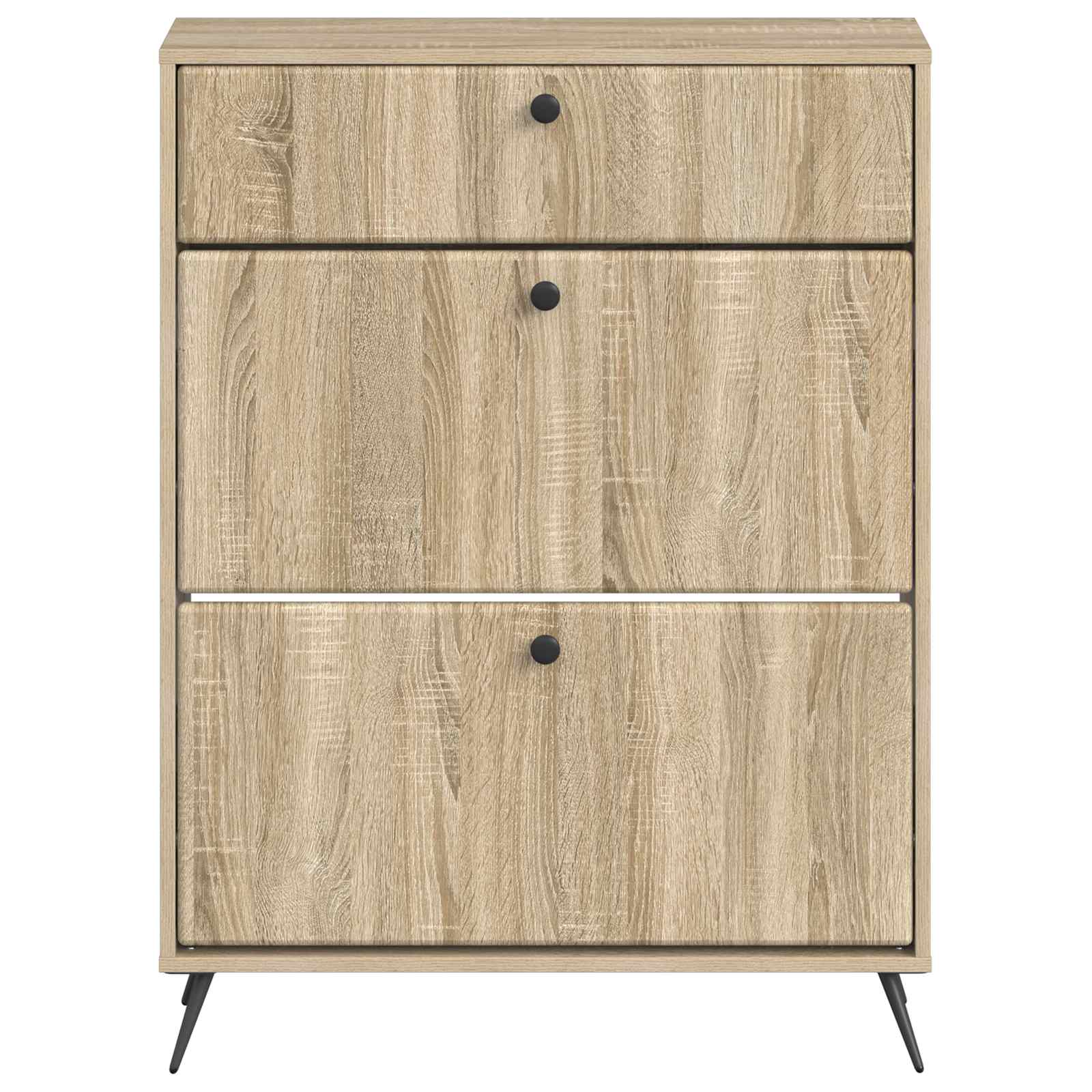 vidaXL Shoe Cabinet BREDA 78 x 24 x 103 cm Engineered Wood Sonoma Oak 4