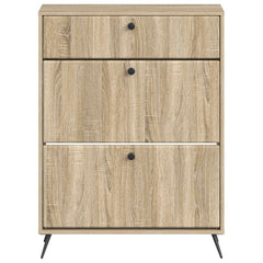 vidaXL Shoe Cabinet BREDA 78 x 24 x 103 cm Engineered Wood Sonoma Oak 4