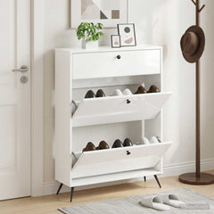 vidaXL Shoe Cabinet BREDA 78 x 24 x 103 cm Engineered Wood 1