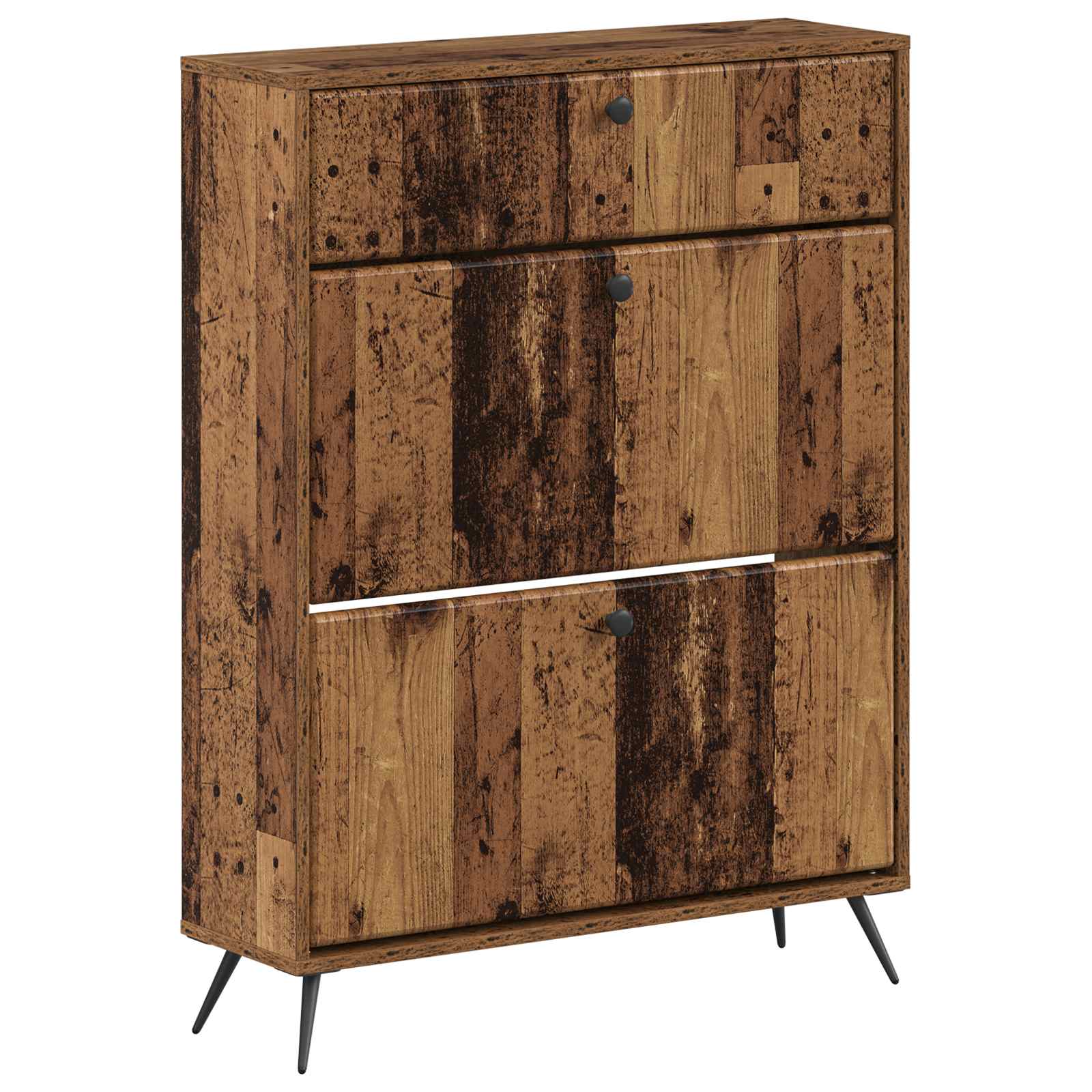 vidaXL Shoe Cabinet BREDA 78 x 24 x 103 cm Engineered Wood Old Wood 2