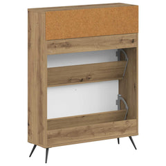 vidaXL Shoe Cabinet BREDA 78 x 24 x 103 cm Engineered Wood Artisan Oak 6