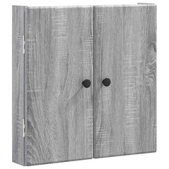 vidaXL Dartboard Cabinet BREDA Grey Sonoma 52.5 x 10.5 x 53.5 cm 4
