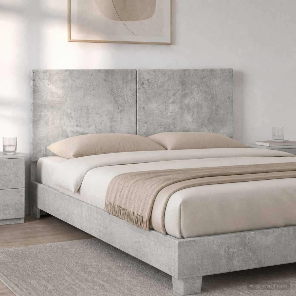 vidaXL Wall-Mounted Headboard BREDA Engineered Wood Width 140 cm