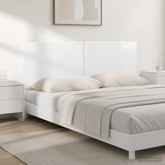 vidaXL Wall-Mounted Headboard BREDA High Gloss White Engineered Wood 1